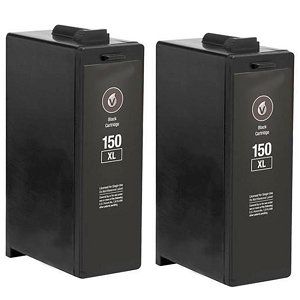 Compatible 2 Pack Lexmark 150XL 14N1614 Black  High Yield Ink Cartridge Pro 715 915